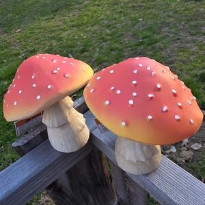 Mushroom Decor Set Of 2 Mushroom Garden Decor Light Up Batteries Included
